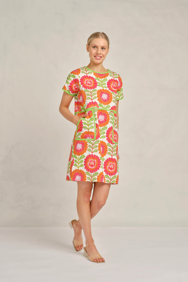 Alessandra Chiara Dress 273Q - viva white print