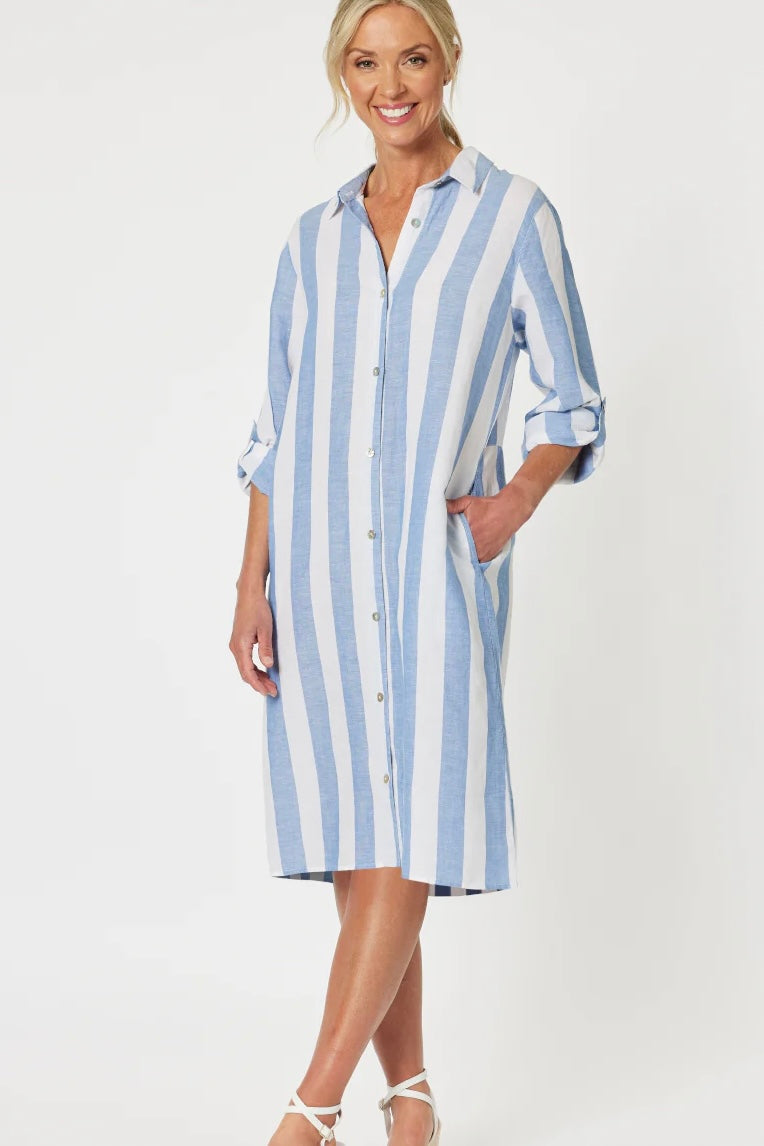 Gordon Smith  45961 Hamptons stripe dress - blue