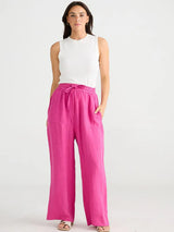 brave and true sunny days pant fuschia