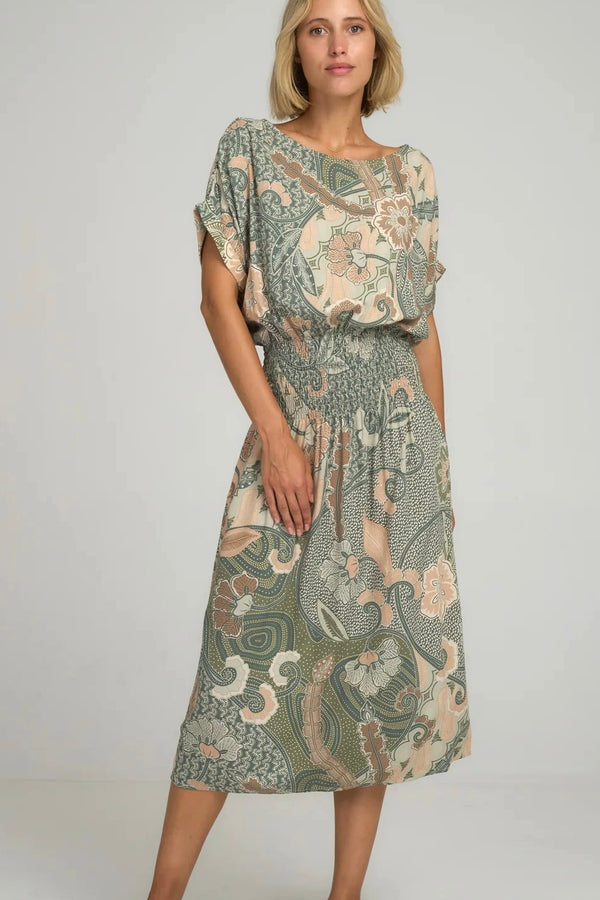 Lilya- Odin Dress batik sage