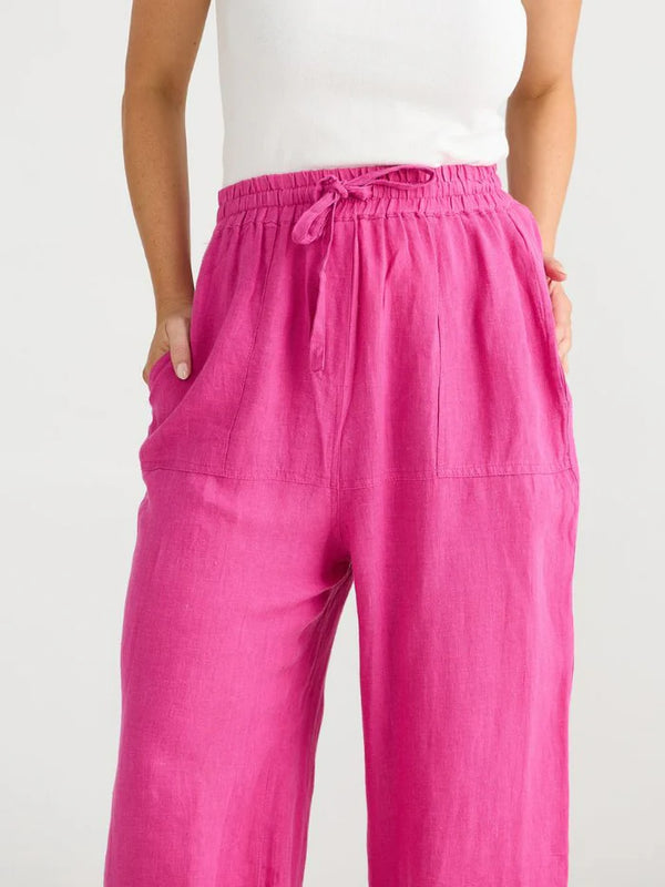 brave and true sunny days pant fuschia