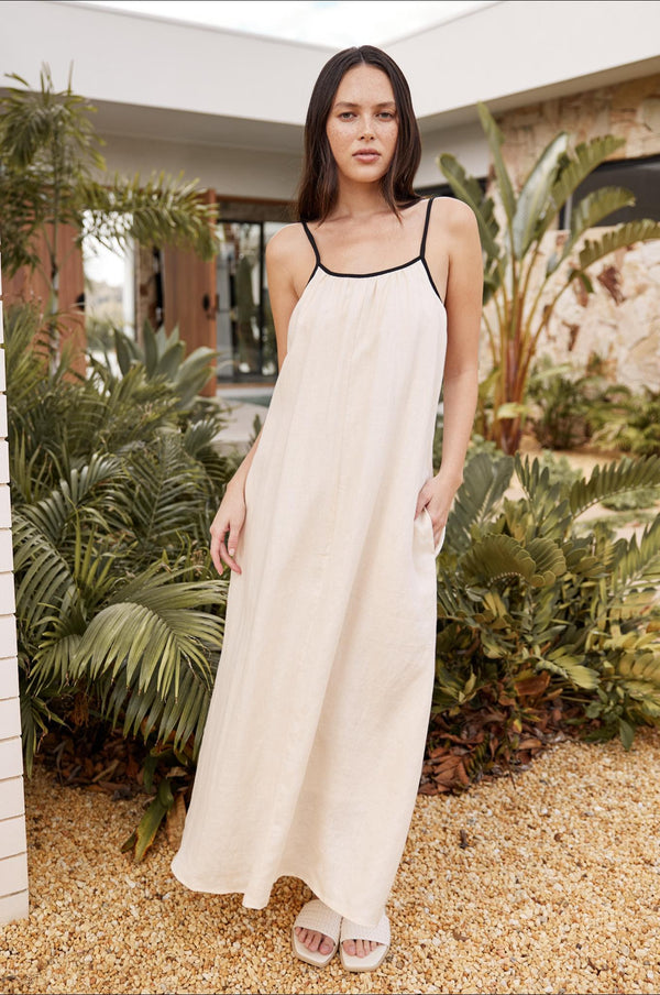 Little Lies Georgina maxi linen dress