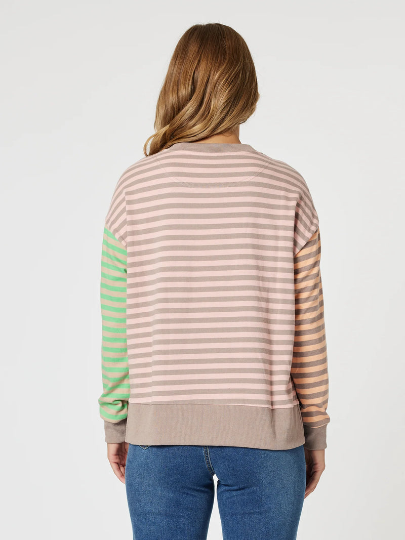 threadz maxwell stripe print sweat 47056