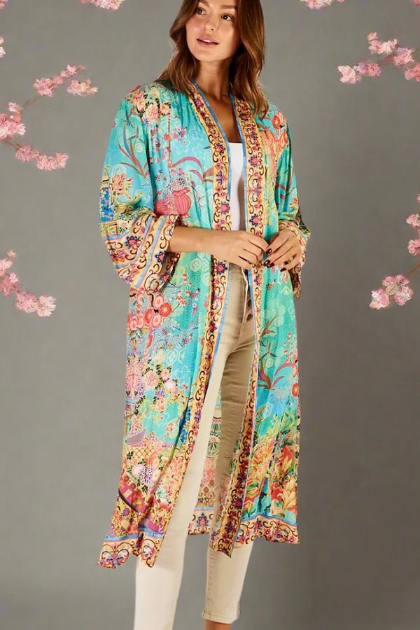 Two T's Sybil Kimono - lagoon