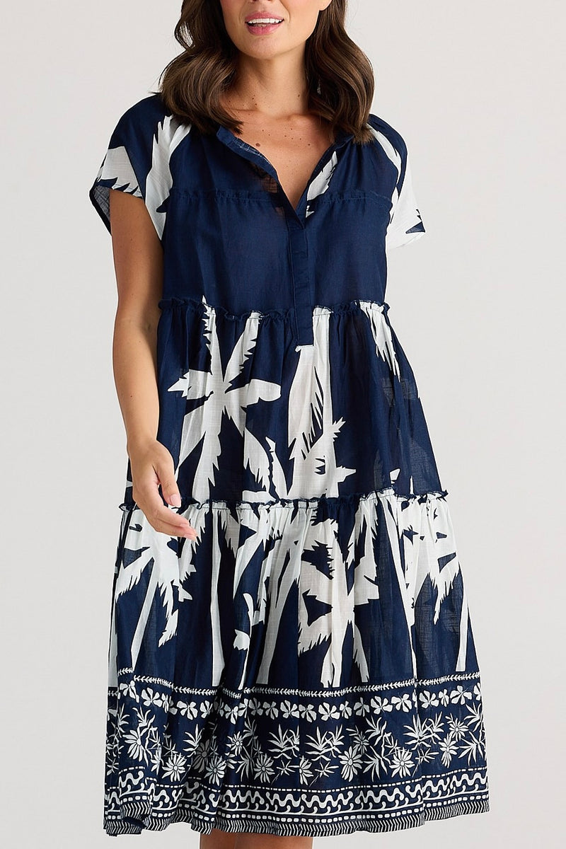 Holiday Village Dress 24079-1 - blue haven