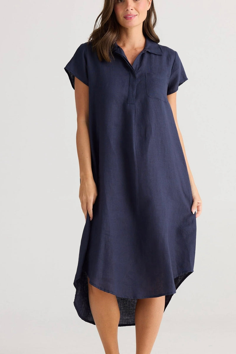 Holiday Ahoy Tunic Dress 24048-2 - navy