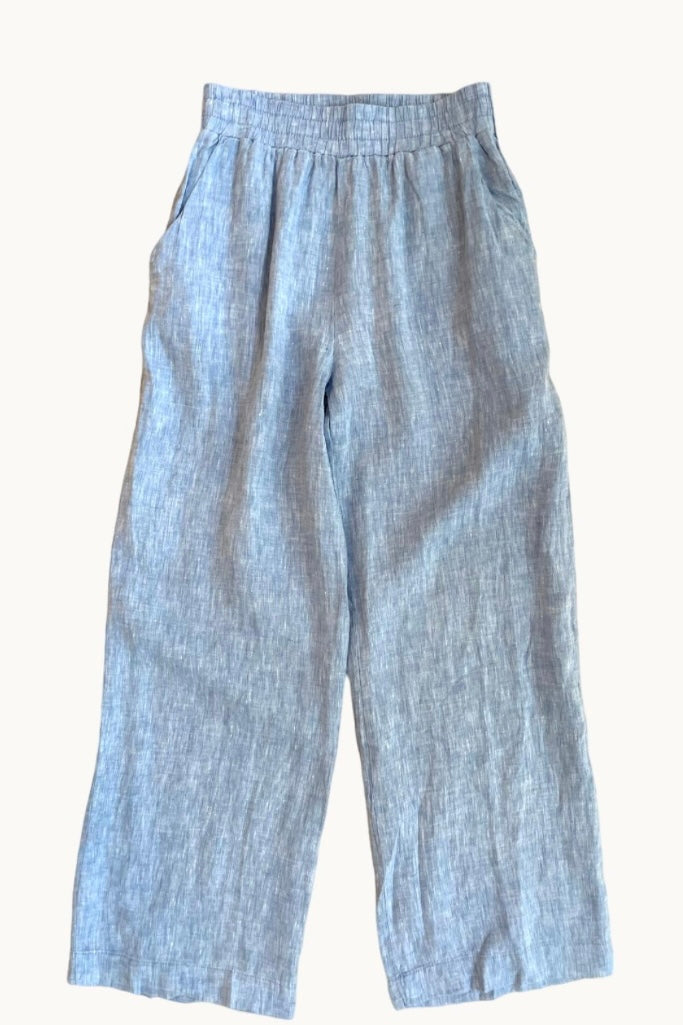 Little Lies Adriana linen pants - blue