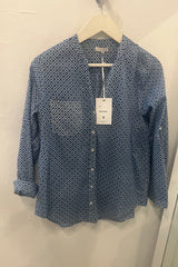 ivy & isabel caprice shirt azure blue diamond