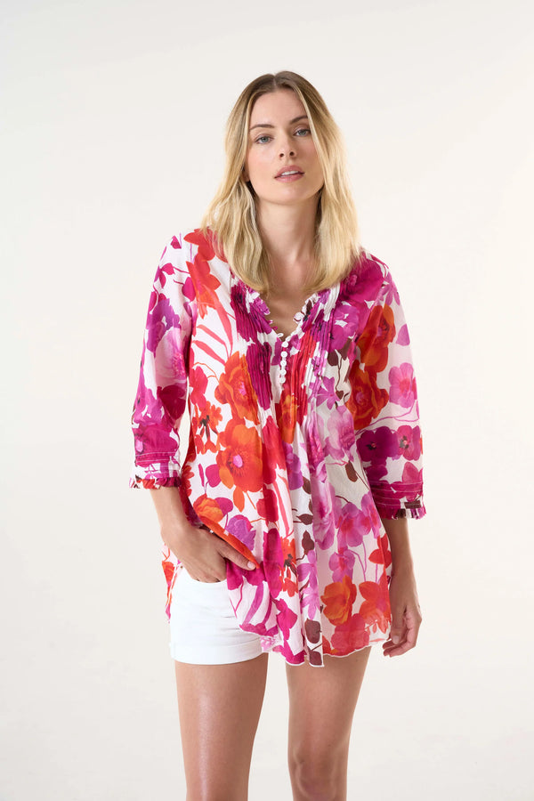 One Season Poppy Top0767-954 - flamenco pink