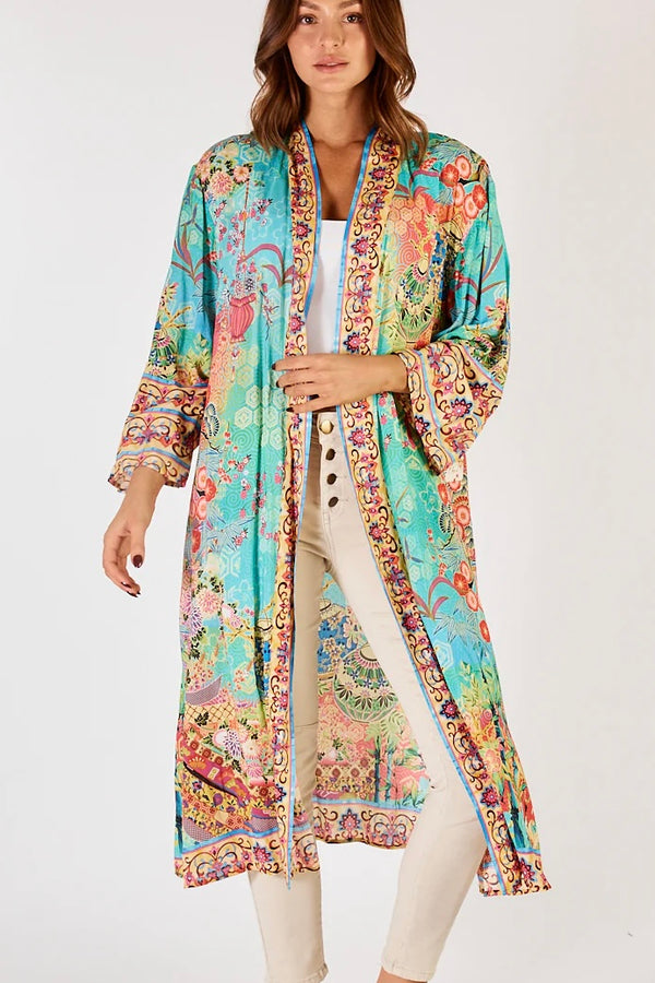 Two T's Sybil Kimono - lagoon