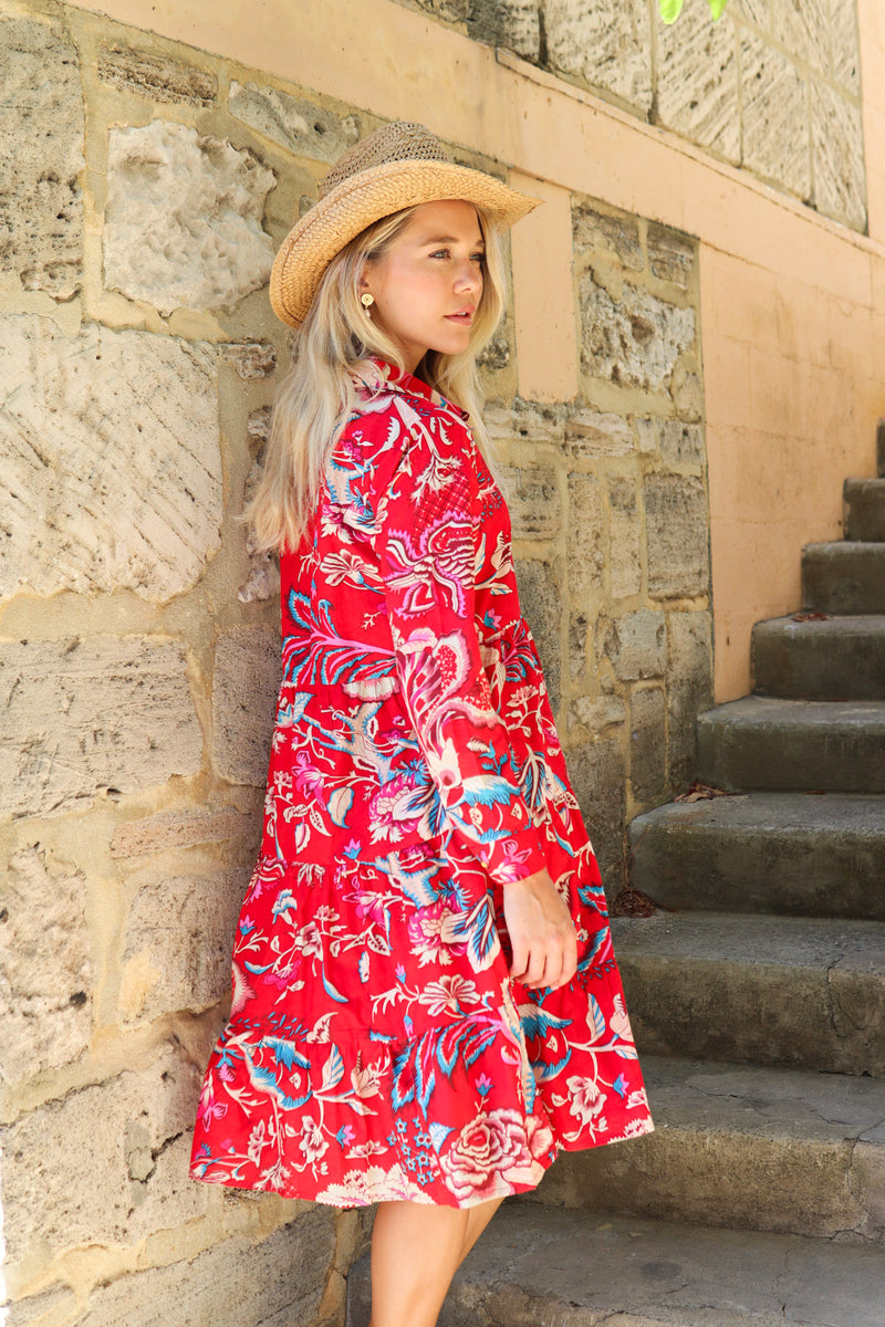 ivy & Isabel annabelle dress red floral