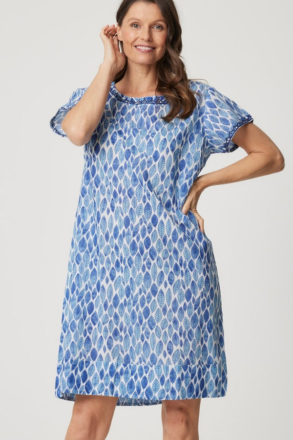 Cake Barbara Dress 49010D - blue leaf