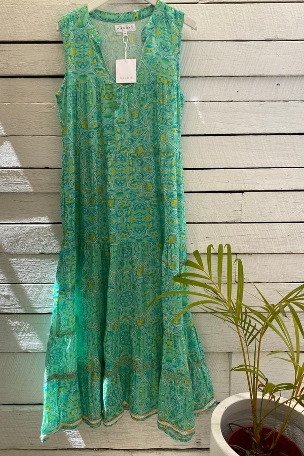 Naudic Lulu Maxi Wavelary Print  - green