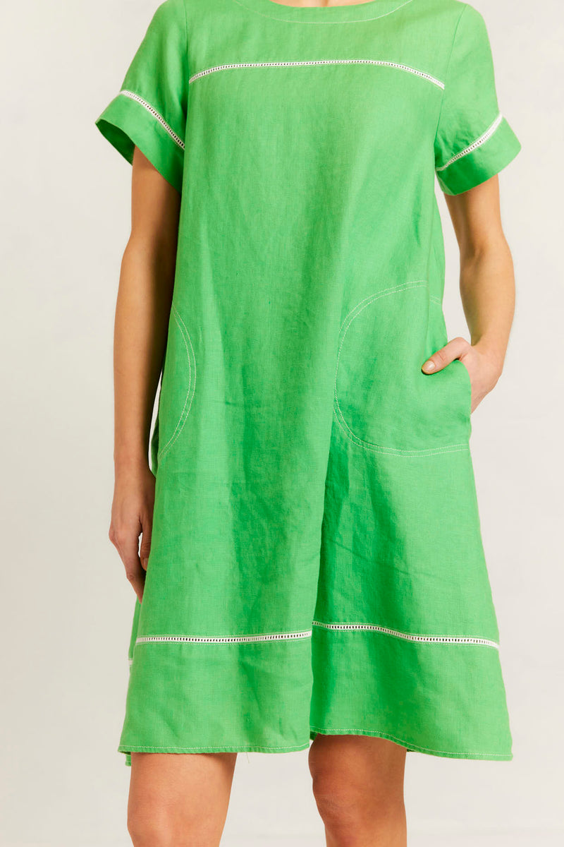 alessandra laine linen dress clover