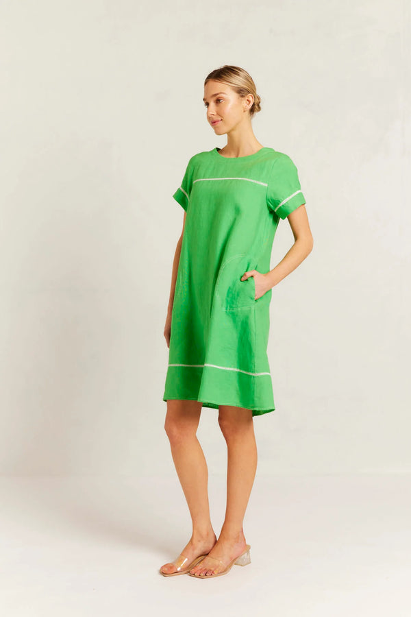 alessandra laine linen dress clover