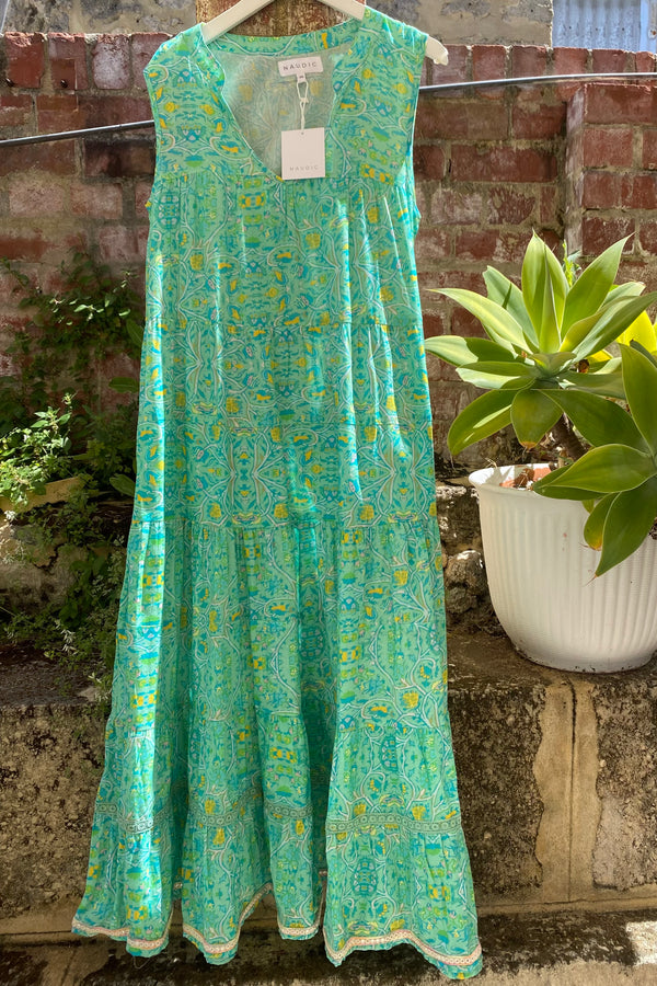 Naudic Lulu Maxi Wavelary Print  - green