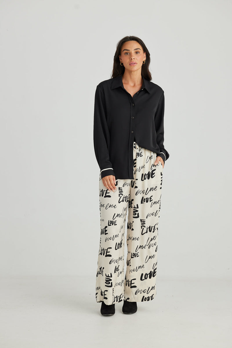 brave & true astrid pant love print