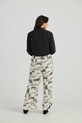 brave & true astrid pant love print