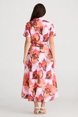 brave and true rossellini short sleeve dress on track