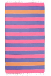 Hammamas Clash towel - spearmint/azure/orange and candy/iris/orange