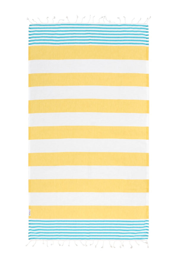 Hammamas Reef Towel - daisy/aqua, iris/orange,lilac/navy