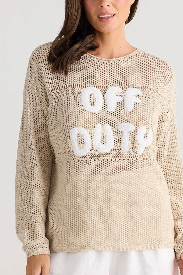 Holiday Off Duty Knit 24098-1 - natural and blue