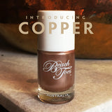 beach toes nail polish copper coast