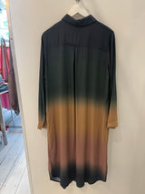 nu vilia dress green ochre 8127-23