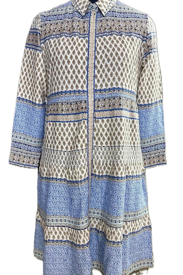 Ivy & Isabel Annabelle dress - blue/beige print