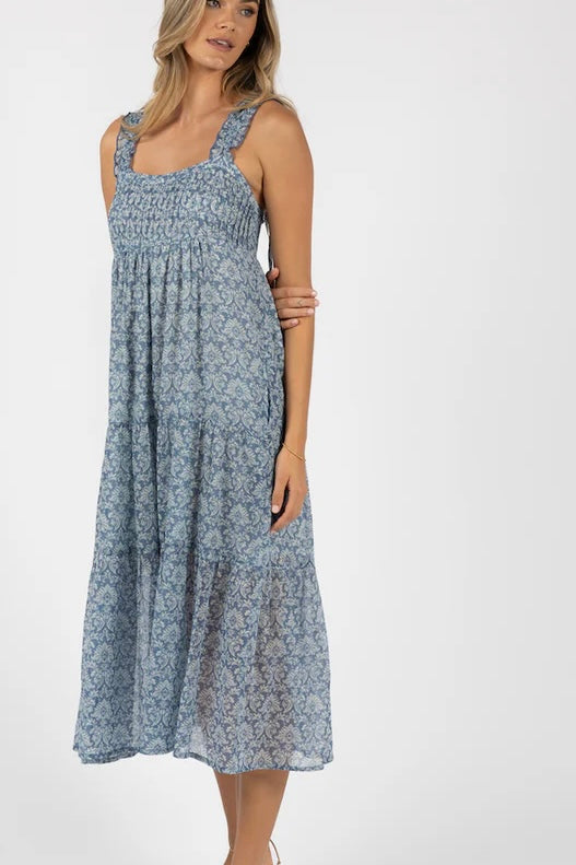 Humidity HS Vacay Aries dress - blue print