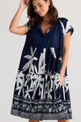 Holiday Village Dress 24079-1 - blue haven