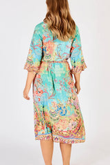 Lula Life Sybil Midi Dress - lagoon