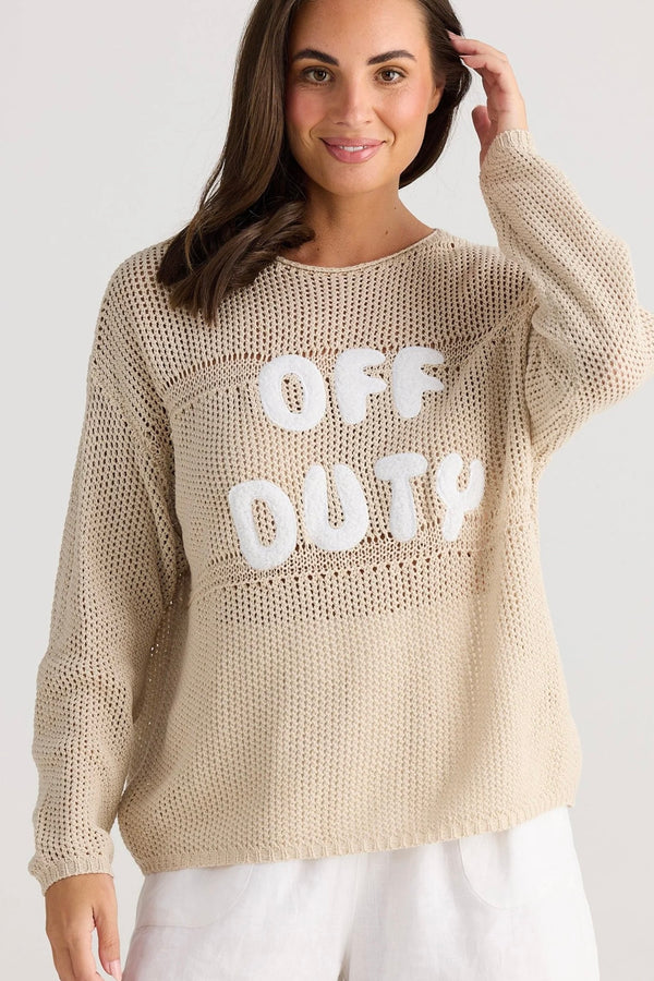 Holiday Off Duty Knit 24098-1 - natural and blue