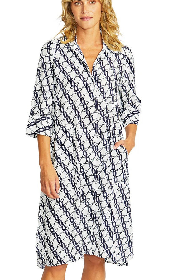 Ping Pong P575537 Chain Shirtdress - chain print