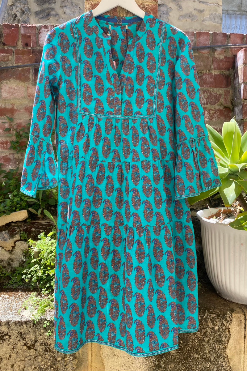 Lola Morocco Mid Dress C6B- Seal Emerald