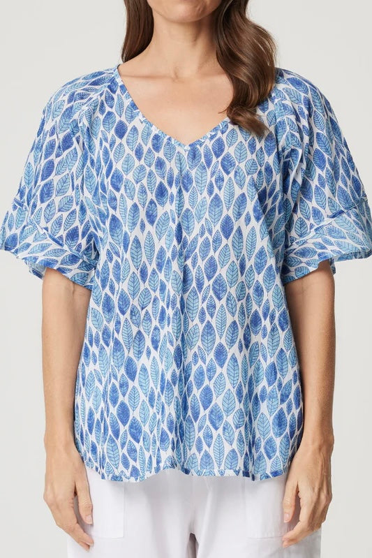 Cake Kim top 49040T - blue leaf