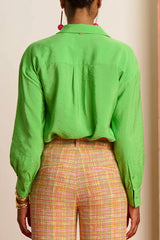 Pom SP7691 blouse classic green