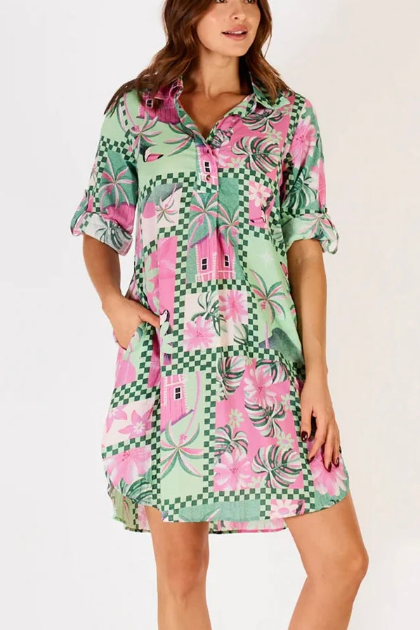 Lula Life Audrey Shirtmaker Dress - sea