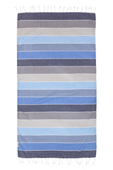 Hammamas Calypso Turkish towel - blues and reggae