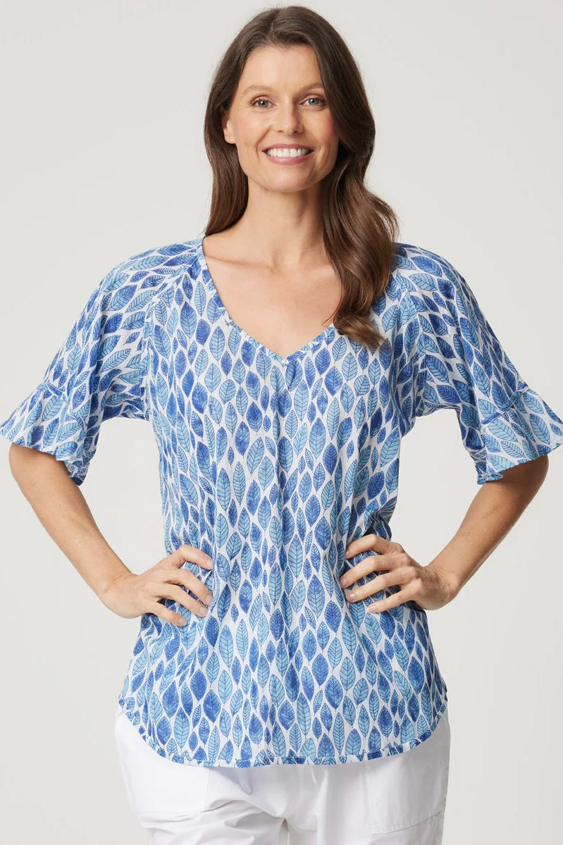 Cake Kim top 49040T - blue leaf