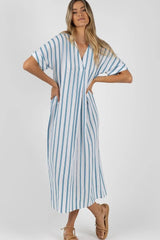 Humidity HS24410 Santos kaftan - blue stripe