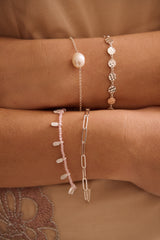 murkani rose quartz bracelet in sterling silver CRSB13