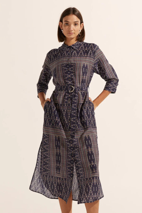 zoe kratzmann pinpoint dress midnight aztec se24-pin SEP