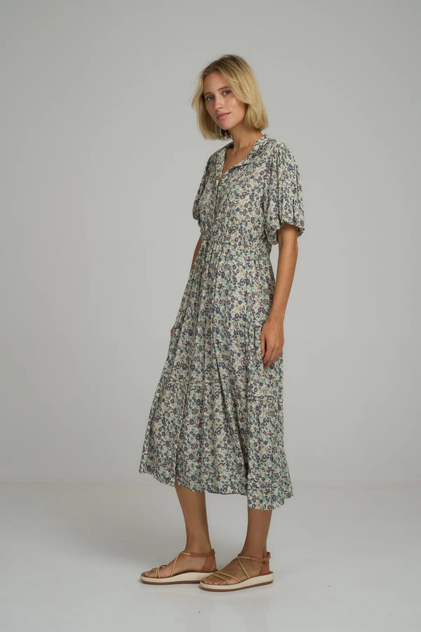 Lilya Leona dress - delphinium blue mint