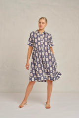 Alessandra Maxine Dress Luxe 1.412Q - eden navy print