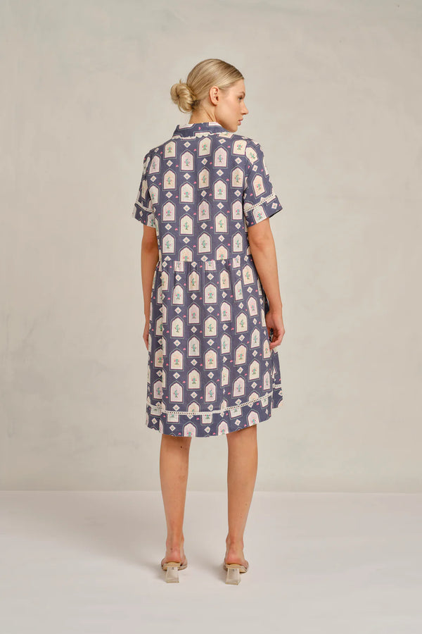 Alessandra Maxine Dress Luxe 1.412Q - eden navy print