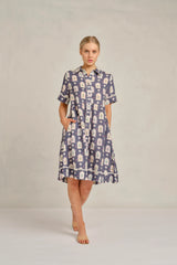 Alessandra Maxine Dress Luxe 1.412Q - eden navy print