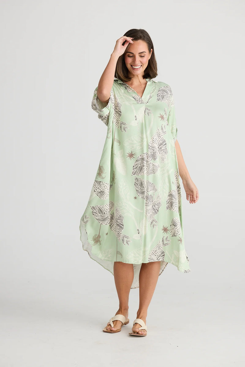 Holiday Canal Overshirt Dress HC24034-7 - waterlily