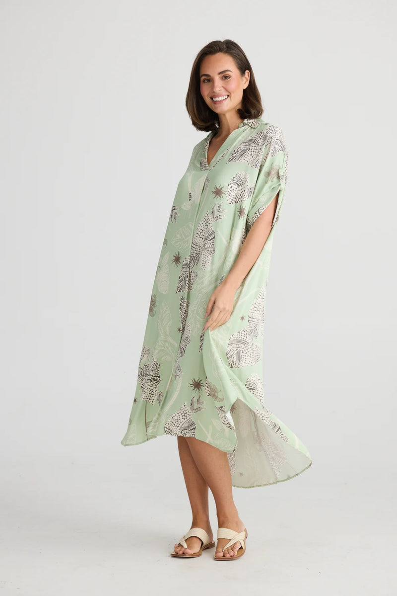 Holiday Canal Overshirt Dress HC24034-7 - waterlily