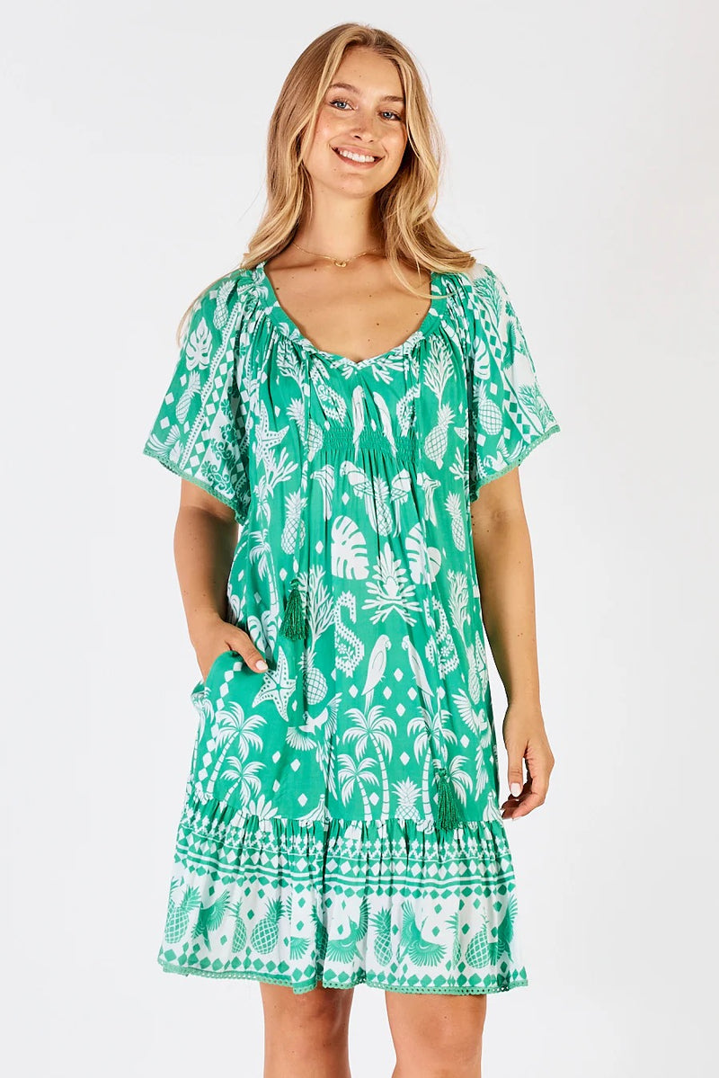 lulalife Agatha Midi Dress Sea